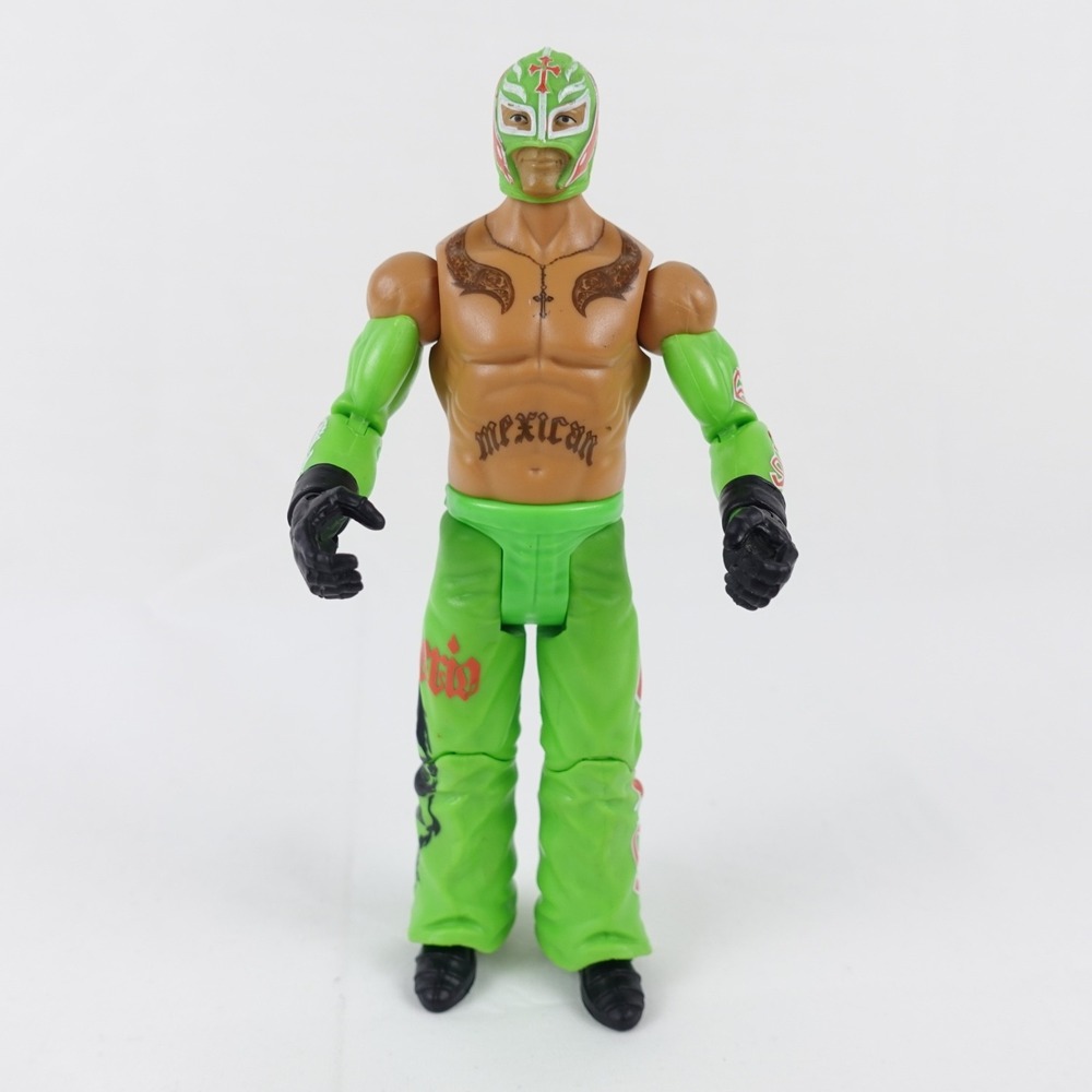 WWE Ray Mysterio Green Neon Pants Wrestling Action Figure 2011 Mattel Loose